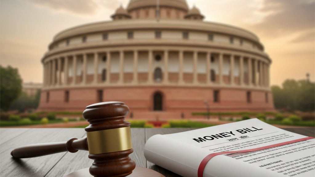 भारतीय संविधान के अनुच्छेद 110 के अनुसार, धन विधेयक किसे कहा जाता है और इसके क्या लक्षण हैं?