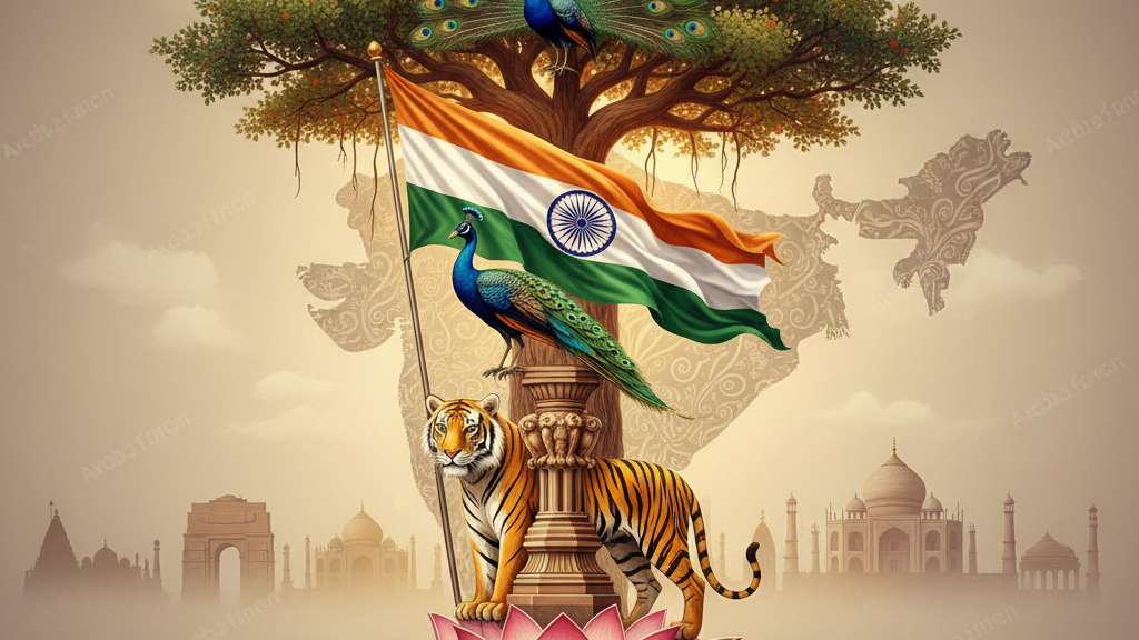 भारत के राष्ट्रीय प्रतीक देश की गरिमा, एकता और मूल्यों को किस प्रकार प्रतिबिंबित करते हैं?